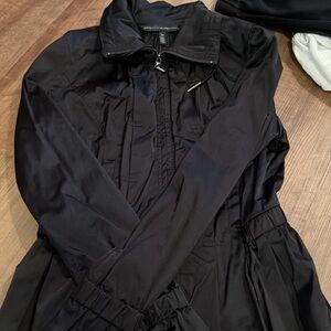 White House Black Market Black Trench Coat